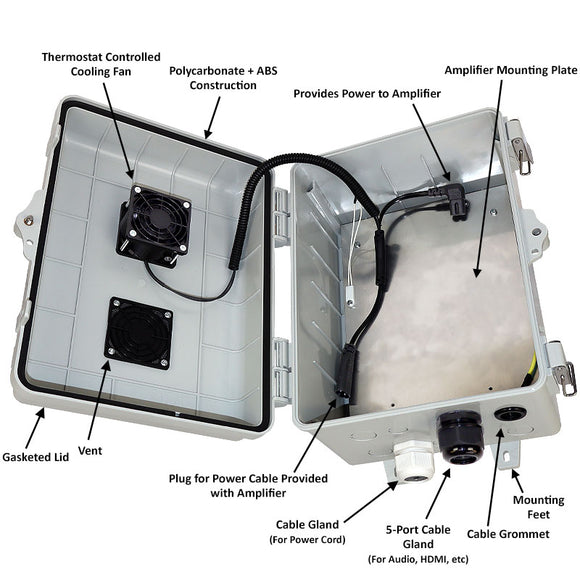 Altelix Weatherproof Enclosure for Sonance® UA Series Amplifiers
