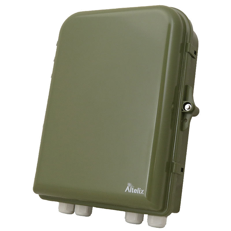 Buy green Altelix 13x10x4 Pole Mount IP66 NEMA 4X PC+ABS Weatherproof Utility Box with Hinged Door