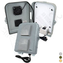 Altelix 13x10x4 PC+ABS Vented RF Transparent Outdoor WiFi Enclosure with No-Drill PVC Equipment Mounting Plate, Cooling Fan, 120 VAC Outlet & Power Cord-1