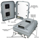 Altelix 13x10x4 Vented Polycarbonate + ABS RF Transparent Outdoor WiFi Enclosure with No-Drill PVC Equipment Mounting Plate-1