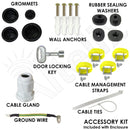 Altelix Weatherproof Vented WiFi Enclosure for Amazon eero® Router with Cooling Fan, 120VAC Outlet and Power Cord-9