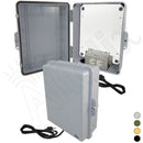 Altelix 14x11x5 Polycarbonate + ABS RF Transparent Outdoor WiFi Enclosure with No-Drill PVC Equipment Mounting Plate, 120 VAC Outlets & Power Cord-1