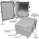 Altelix 14x11x7 Polycarbonate + ABS NEMA 4X Enclosure with Aluminum Equipment Mounting Plate-1
