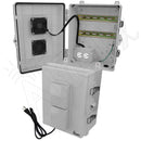 Altelix 14x11x7 Polycarbonate + ABS Vented DIN Rail Enclosure with Cooling Fan, 120 VAC Outlets & Power Cord-1