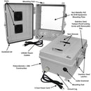 Altelix Polycarbonate + ABS Vented RF Transparent Outdoor WiFi Enclosure with No-Drill PVC Equipment Mounting Plate, 120 VAC Outlets & Power Cord-2