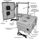 Altelix 14x11x7 Polycarbonate + ABS Vented RF Transparent Outdoor WiFi Enclosure with No-Drill PVC Equipment Mounting Plate, Cooling Fan, 120 VAC Outlets & Power Cord-1