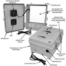 Altelix Polycarbonate + ABS Vented RF Transparent Outdoor WiFi Enclosure with No-Drill PVC Equipment Mounting Plate, Cooling Fan, 120 VAC Outlets & Power Cord-2