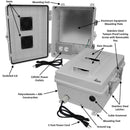 Altelix 14x11x7 Polycarbonate + ABS Vented Enclosure with Aluminum Equipment Mounting Plate, 120 VAC Outlets & Power Cord-1