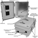 Altelix 14x11x7 Polycarbonate + ABS Vented Enclosure with Aluminum Equipment Mounting Plate-1