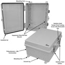 Altelix 14x11x7 Polycarbonate + ABS NEMA 4X RF Transparent Outdoor WiFi Enclosure-1