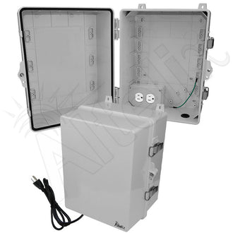 Altelix 14x11x9 Polycarbonate + ABS NEMA 4X RF Transparent Outdoor WiFi Enclosure with 120 VAC Outlets & Power Cord