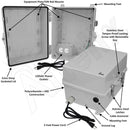 Altelix 14x11x9 Polycarbonate + ABS NEMA 4X RF Transparent Outdoor WiFi Enclosure with 120 VAC Outlets & Power Cord-2