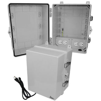 Altelix Polycarbonate + ABS NEMA 4X RF Transparent Outdoor WiFi Enclosure with 120 VAC Outlets & Power Cord
