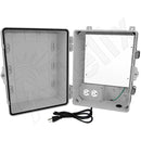 Altelix 14x11x9 Polycarbonate + ABS NEMA 4X RF Transparent Outdoor WiFi Enclosure with No-Drill PVC Equipment Mounting Plate, 120 VAC Outlets & Power Cord-7
