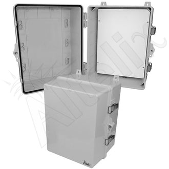 Altelix 14x11x9 Polycarbonate + ABS NEMA 4X RF Transparent Outdoor WiFi Enclosure with No-Drill PVC Equipment Mounting Plate