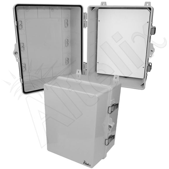 Altelix 14x11x9 Polycarbonate + ABS NEMA 4X RF Transparent Outdoor WiFi Enclosure with No-Drill PVC Equipment Mounting Plate