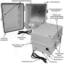 Altelix 14x11x9 Polycarbonate + ABS NEMA 4X Enclosure with Aluminum Equipment Mounting Plate, 120 VAC Outlets & Power Cord-2