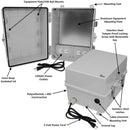 Altelix Polycarbonate + ABS NEMA 4X Enclosure with Aluminum Equipment Mounting Plate, 120 VAC Outlets & Power Cord-2
