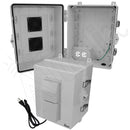 Altelix 14x11x9 Polycarbonate + ABS Vented RF Transparent Outdoor WiFi Enclosure with 120 VAC Outlets & Power Cord-1