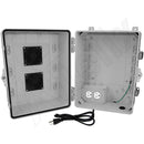 Altelix 14x11x9 Polycarbonate + ABS Vented RF Transparent Outdoor WiFi Enclosure with 120 VAC Outlets & Power Cord-6