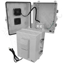 Altelix 14x11x9 Polycarbonate + ABS Vented RF Transparent Outdoor WiFi Enclosure with Cooling Fan, 120 VAC Outlets & Power Cord-1