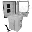 Altelix 14x11x9 Polycarbonate + ABS Vented RF Transparent Outdoor WiFi Enclosure with No-Drill PVC Equipment Mounting Plate, 120 VAC Outlets & Power Cord-1