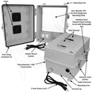 Altelix 14x11x9 Polycarbonate + ABS Vented RF Transparent Outdoor WiFi Enclosure with No-Drill PVC Equipment Mounting Plate, 120 VAC Outlets & Power Cord-2