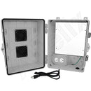 Altelix 14x11x9 Polycarbonate + ABS Vented RF Transparent Outdoor WiFi Enclosure with No-Drill PVC Equipment Mounting Plate, 120 VAC Outlets & Power Cord-7