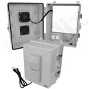 Altelix 14x11x9 Polycarbonate + ABS Vented RF Transparent Outdoor WiFi Enclosure with No-Drill PVC Equipment Mounting Plate, Cooling Fan, 120 VAC Outlets & Power Cord-1