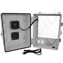 Altelix 14x11x9 Polycarbonate + ABS Vented RF Transparent Outdoor WiFi Enclosure with No-Drill PVC Equipment Mounting Plate, Cooling Fan, 120 VAC Outlets & Power Cord-7