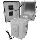 Altelix 14X11x9 Polycarbonate + ABS Vented Enclosure with Aluminum Equipment Mounting Plate, Cooling Fan, 120 VAC Outlets & Power Cord-1