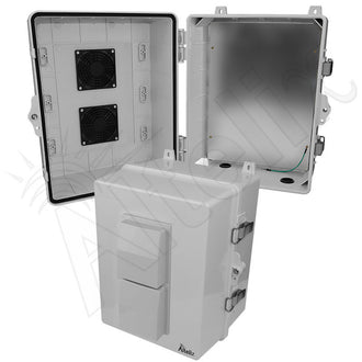 Altelix 14x11x9 Polycarbonate + ABS Vented Enclosure with Aluminum Equipment Mounting Plate