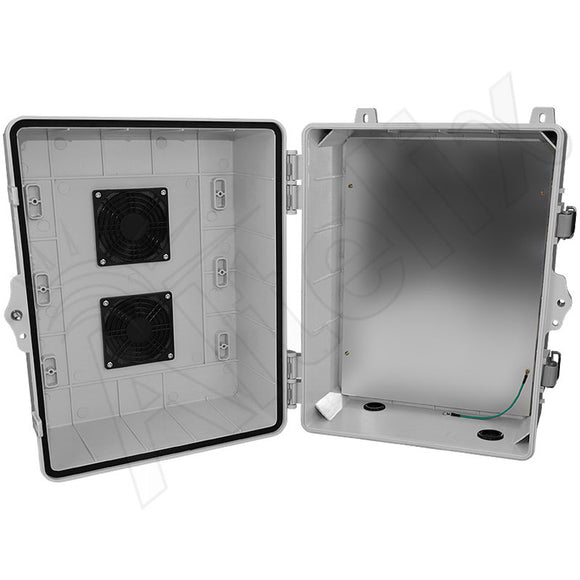Altelix 14x11x9 Polycarbonate + ABS Vented Enclosure with Aluminum Equipment Mounting Plate