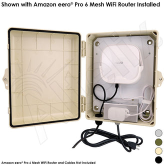 Altelix WiFi Enclosure for Amazon eero¬Æ Pro 6 and Pro 6E with 120VAC Outlet and Power Cord