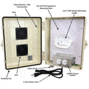 Altelix Weatherproof Vented WiFi Enclosure for Amazon eero® Router with 120VAC Outlet and Power Cord-4