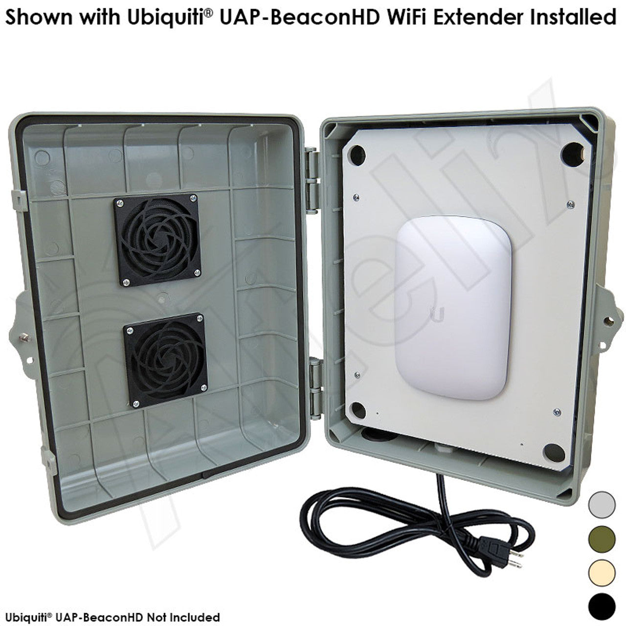 Altelix Weatherproof Vented WiFi Enclosure for Ubiquiti¬Æ UAP-BeaconHD and Ubiquiti¬Æ U6 Extender