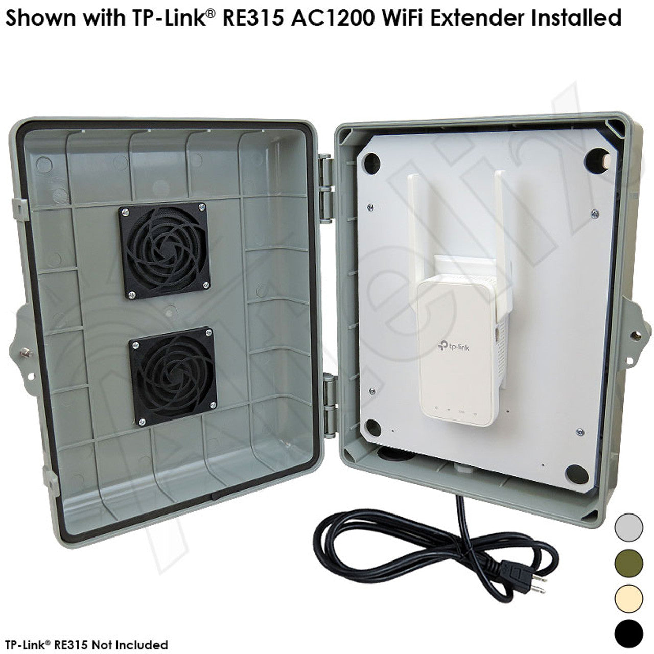 Altelix Weatherproof Vented WiFi Enclosure for TP-Link¬Æ RE315 AC1200 WiFi Extender