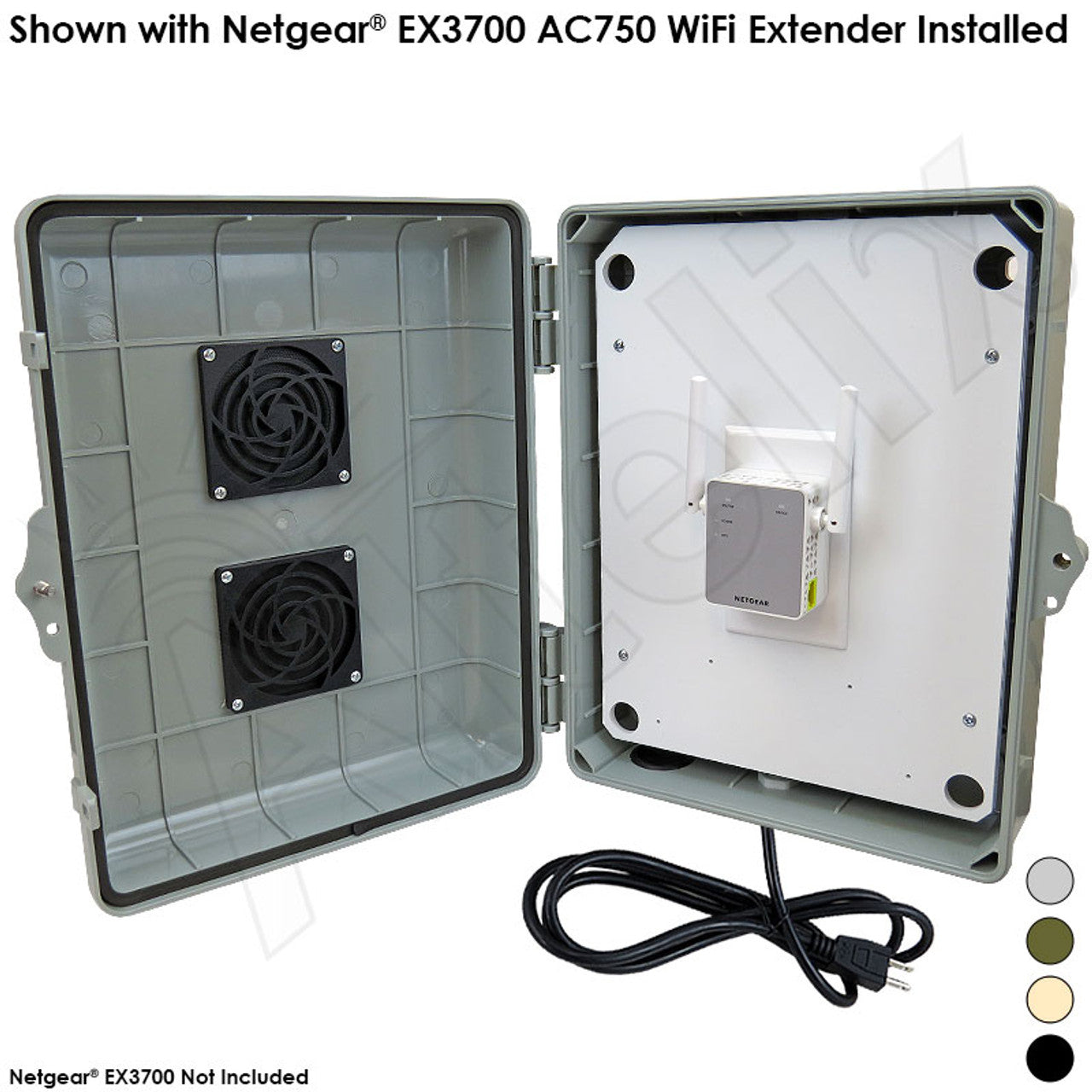 Altelix Weatherproof Vented WiFi Enclosure for Netgear¬Æ EX3700 AC750 WiFi Extender