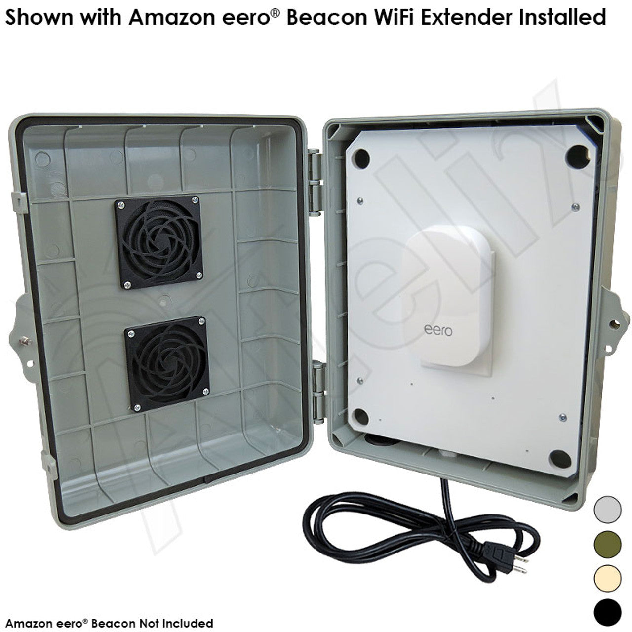 Altelix Weatherproof Vented WiFi Enclosure for Amazon eero® Beacon WiFi Extender