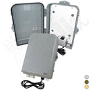 Altelix 15x10x5 PC+ABS NEMA 4X RF Transparent Outdoor WiFi Enclosure with No-Drill PVC Equipment Mounting Plate, 120 VAC Outlets & Power Cord-1