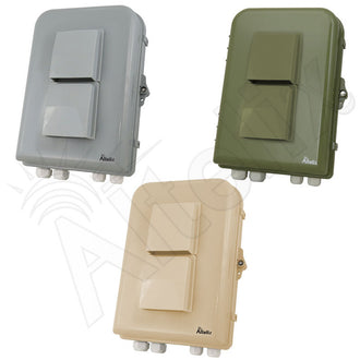 Altelix 15x10x5 Polycarbonate + ABS Vented Weatherproof Enclosure with Aluminum Mounting Plate, 120 VAC Outlet & Power Cord