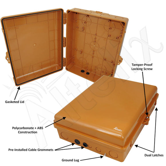 Altelix 17x14x6 Polycarbonate + ABS Weatherproof Utility Box NEMA Enclosure - Copper Mountain