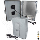 Altelix 17x14x6 Vented Polycarbonate + ABS Weatherproof NEMA Enclosure with Cooling Fan, 120 VAC Outlets, (2) USB Ports & Power Cord-1