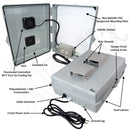 Altelix 17x14x6 Polycarbonate + ABS Vented RF Transparent Outdoor WiFi Enclosure with No-Drill PVC Equipment Mounting Plate, 85°F Turn-On Cooling Fan, 120 VAC Outlets & Power Cord-3