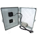 Altelix 17x14x6 Polycarbonate + ABS Vented RF Transparent Outdoor WiFi Enclosure with No-Drill PVC Equipment Mounting Plate, 85°F Turn-On Cooling Fan, 120 VAC Outlets & Power Cord-7