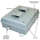 Altelix 17x14x6 PoE Powered Vented Polycarbonate + ABS Weatherproof NEMA Enclosure with DC Cooling Fan & 2-Port PoE Power Splitter-4