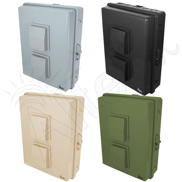 Altelix 17x14x6 Vented Polycarbonate + ABS Weatherproof NEMA Enclosure with 100-240 VAC Universal Power Outlet & Cooling Fan