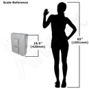 Altelix 17x14x6 Polycarbonate + ABS Vented RF Transparent Outdoor WiFi Enclosure with No-Drill PVC Equipment Mounting Plate, 85°F Turn-On Cooling Fan, 120 VAC Outlets & Power Cord-12