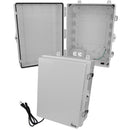 Altelix 17x14x7 Polycarbonate + ABS NEMA 4X RF Transparent Outdoor WiFi Enclosure with 120 VAC Outlets & Power Cord-1