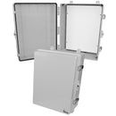 Altelix 17x14x7 Polycarbonate + ABS NEMA 4X RF Transparent Outdoor WiFi Enclosure with No-Drill PVC Equipment Mounting Plate-2